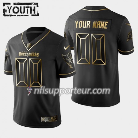 Maillot Enfant Tampa Bay Buccaneers Personnalisé Nike Noir Golden Edition